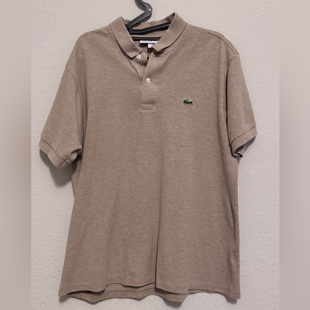 Lacoste Men's Beige Polo Shirt | US Large